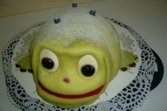 Kakku sokerimassapäällysteellä, sammakko, Kotileipomo Jokiranta